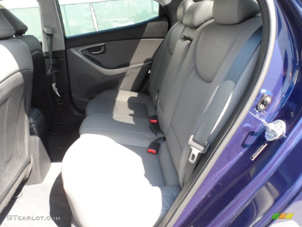 2012 Elantra Limited - Indigo Night Blue / Gray photo #31