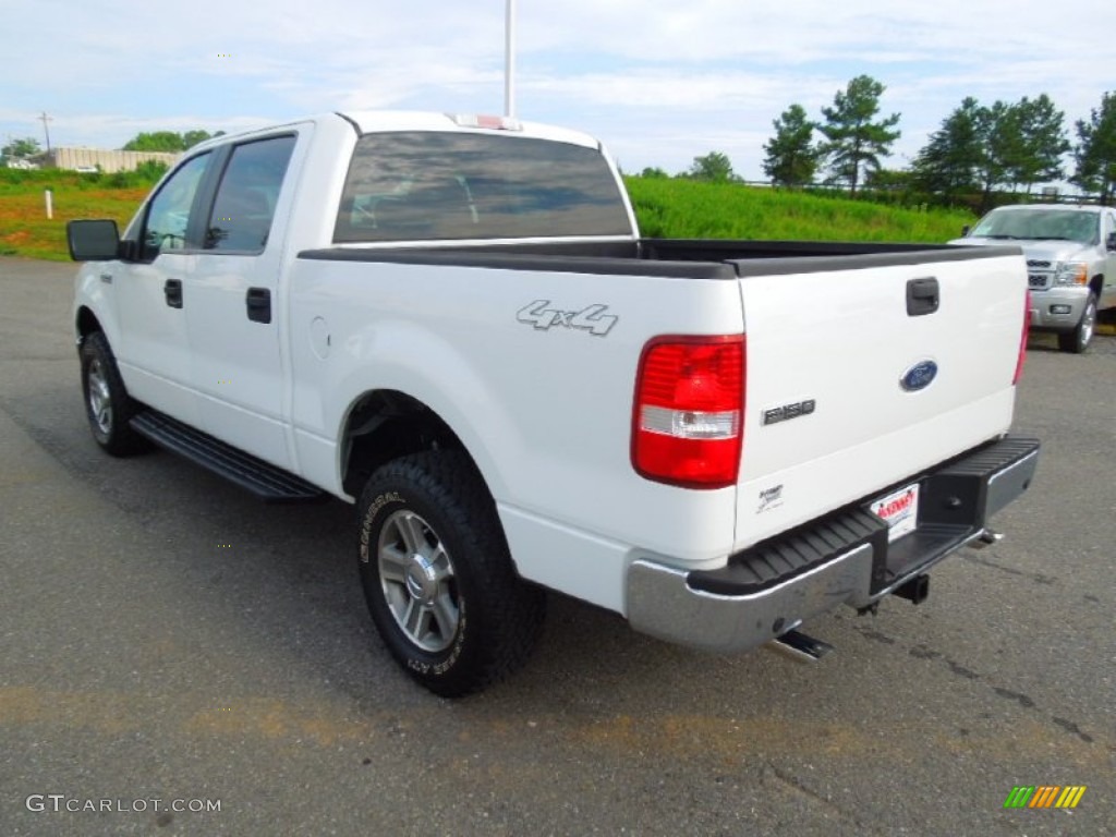 2005 F150 XLT SuperCrew 4x4 - Oxford White / Medium Flint/Dark Flint Grey photo #6