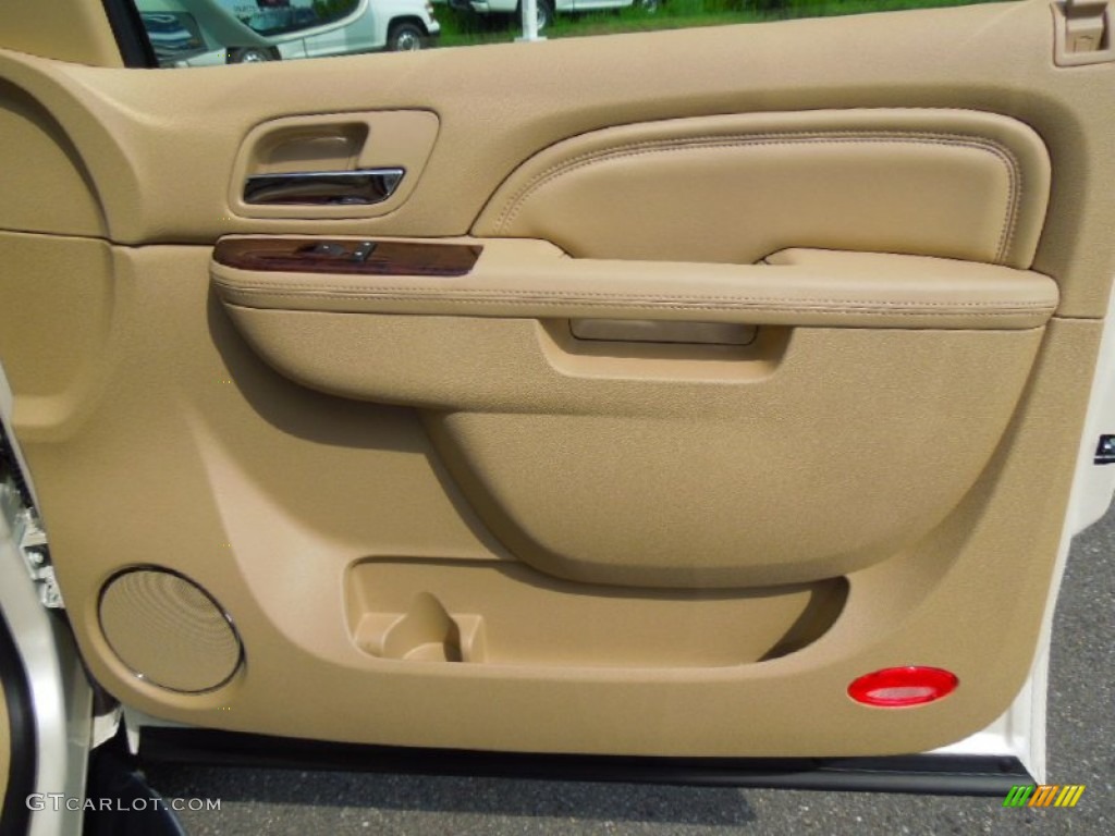 2013 Cadillac Escalade ESV Luxury AWD Cashmere/Cocoa Door Panel Photo #68088860