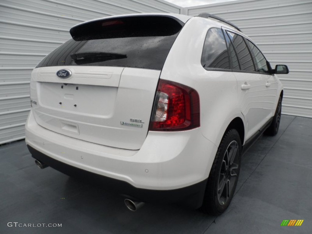 White Platinum Tri-Coat 2013 Ford Edge SEL EcoBoost Exterior Photo #68089886