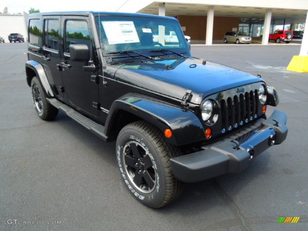 Black 2012 Jeep Wrangler Unlimited Altitude 4x4 Exterior Photo #68090075