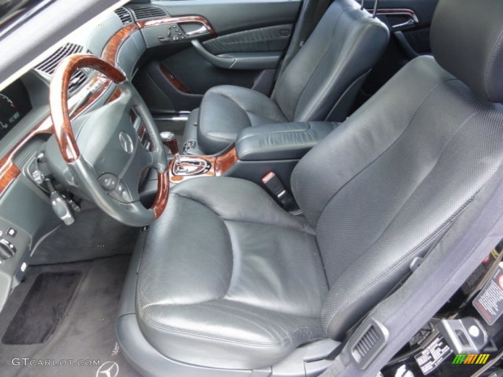 Charcoal Interior 2003 Mercedes-Benz S 600 Sedan Photo #68094617