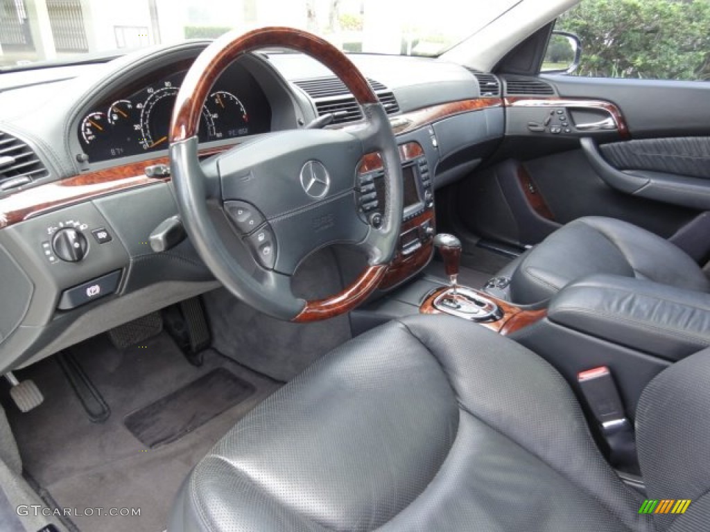Charcoal Interior 2003 Mercedes-Benz S 600 Sedan Photo #68094626