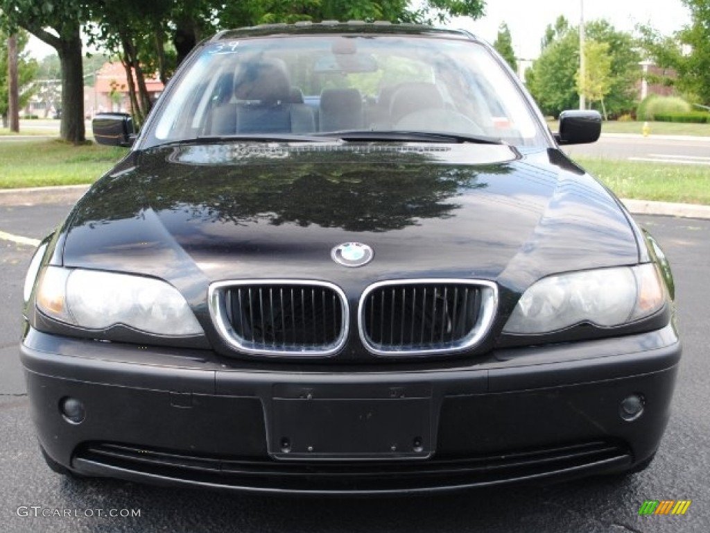2004 3 Series 325i Sedan - Black Sapphire Metallic / Black photo #2