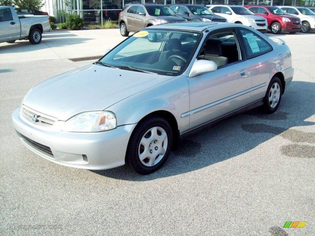 1999 Civic EX Coupe - Vogue Silver Metallic / Dark Gray photo #10