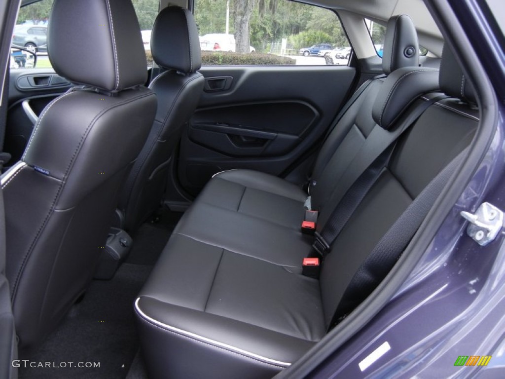 Charcoal Black Leather Interior 2013 Ford Fiesta Titanium Sedan Photo #68096876