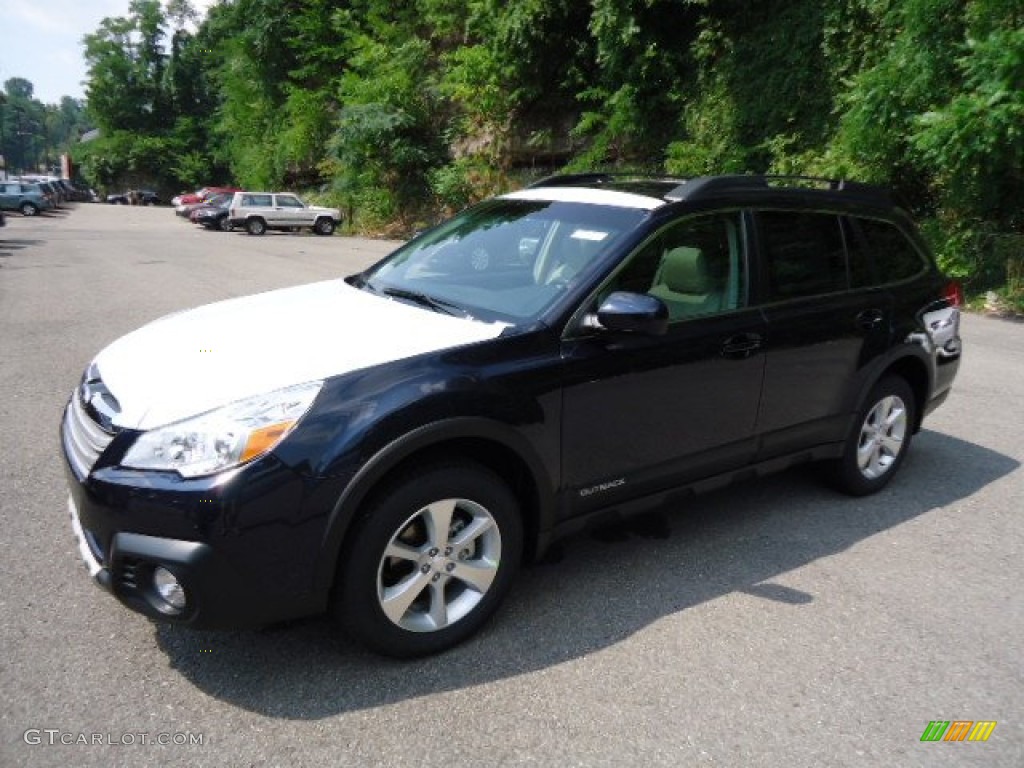 2013 Outback 2.5i Limited - Deep Indigo Pearl / Warm Ivory Leather photo #6