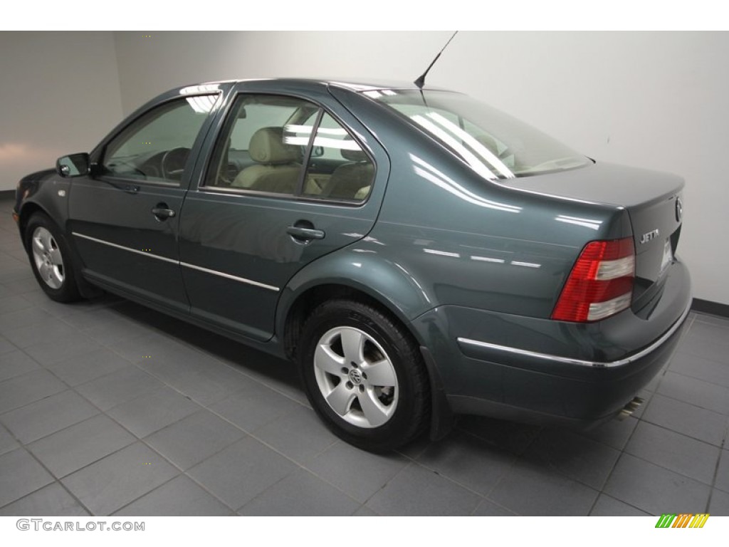 2004 Jetta GLS 1.8T Sedan - Alaska Green Metallic / Beige photo #5