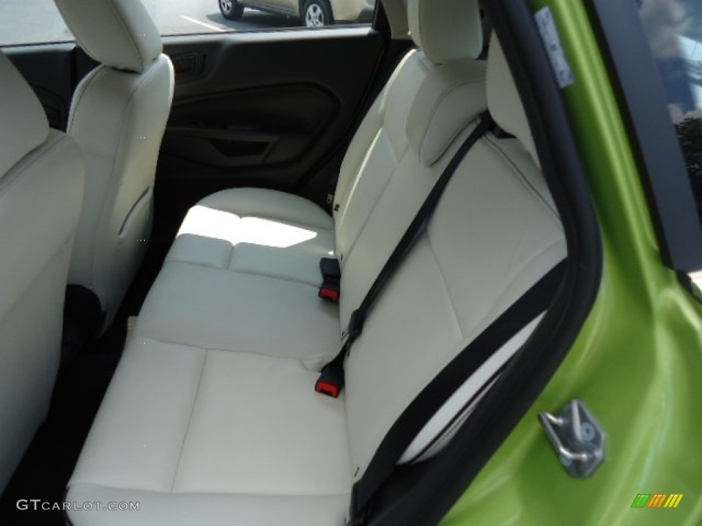 2011 Fiesta SES Hatchback - Lime Squeeze Metallic / Cashmere/Charcoal Black Leather photo #11
