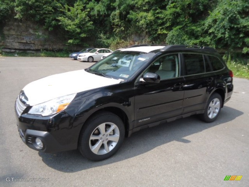 2013 Outback 2.5i Premium - Crystal Black Silica / Ivory photo #6