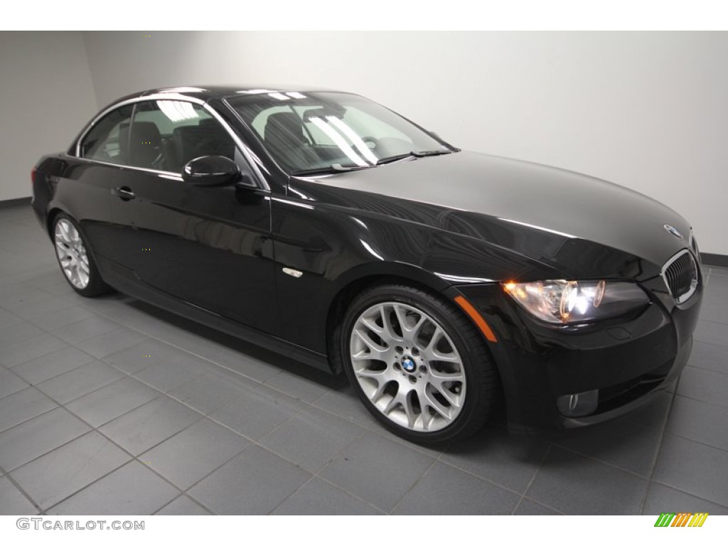 2009 3 Series 328i Convertible - Black Sapphire Metallic / Black photo #8