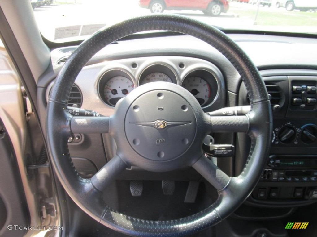 2003 Chrysler PT Cruiser GT Dark Slate Gray Steering Wheel Photo #68099555