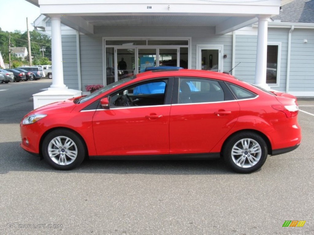 2012 Focus SEL Sedan - Race Red / Charcoal Black photo #4