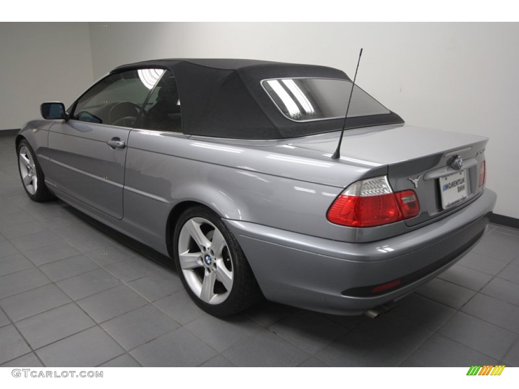 2004 3 Series 325i Convertible - Silver Grey Metallic / Black photo #5