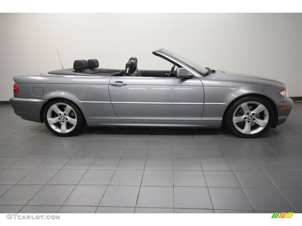 2004 3 Series 325i Convertible - Silver Grey Metallic / Black photo #7