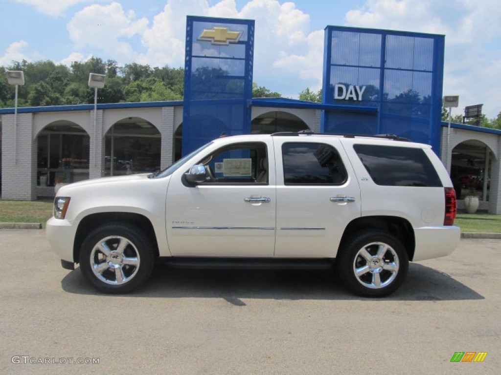 2013 Tahoe LTZ 4x4 - White Diamond Tricoat / Light Cashmere/Dark Cashmere photo #2