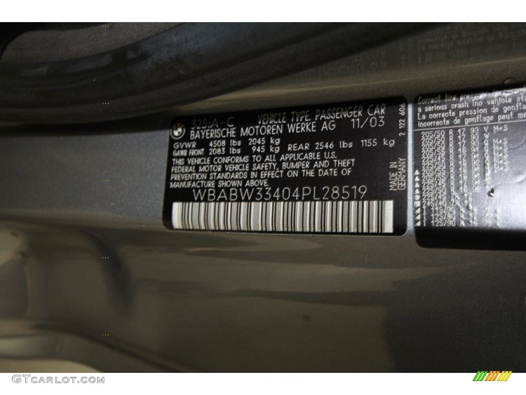 2004 3 Series 325i Convertible - Silver Grey Metallic / Black photo #13