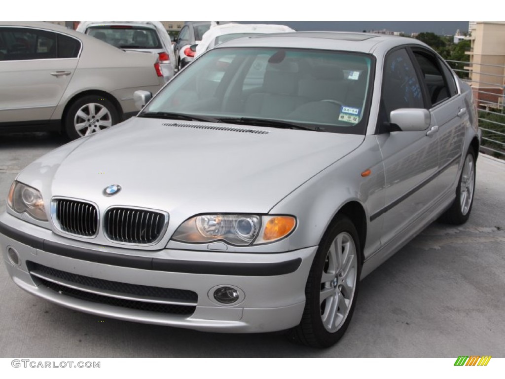 2002 3 Series 330xi Sedan - Titanium Silver Metallic / Grey photo #3