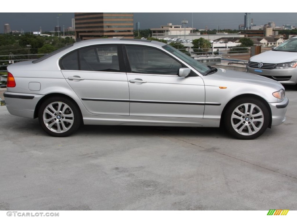 2002 3 Series 330xi Sedan - Titanium Silver Metallic / Grey photo #6