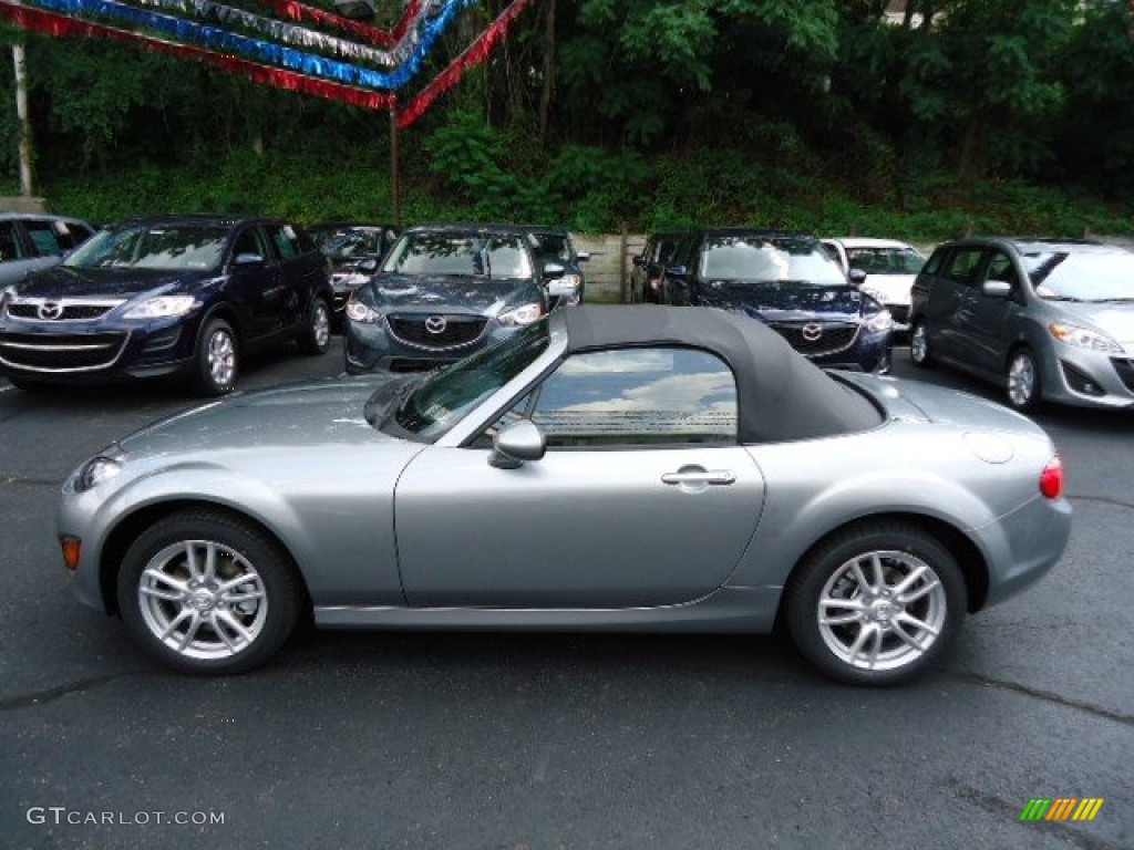 Liquid Silver Metallic 2012 Mazda MX-5 Miata Sport Roadster Exterior Photo #68101877