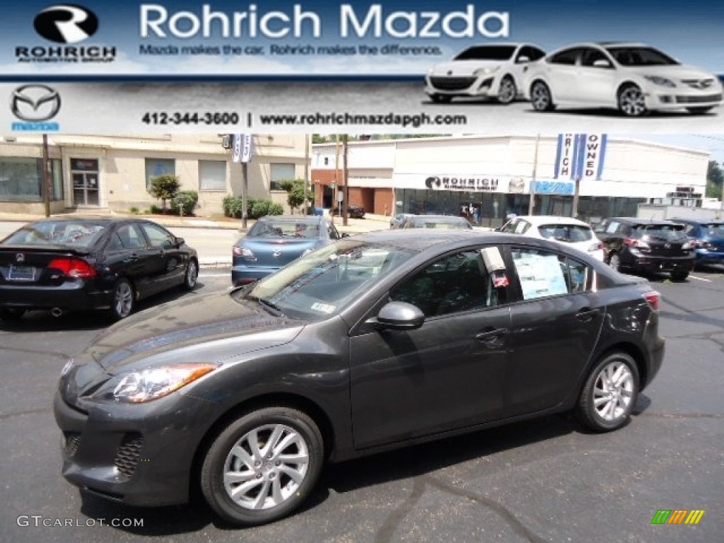 2012 MAZDA3 i Touring 4 Door - Graphite Mica / Black photo #1