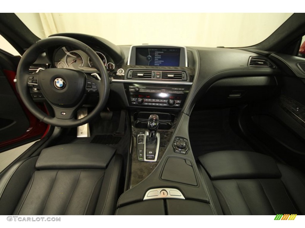 2012 BMW 6 Series 650i Coupe Black Nappa Leather Dashboard Photo #68102498