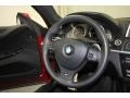 Black Nappa Leather 2012 BMW 6 Series 650i Coupe Steering Wheel
