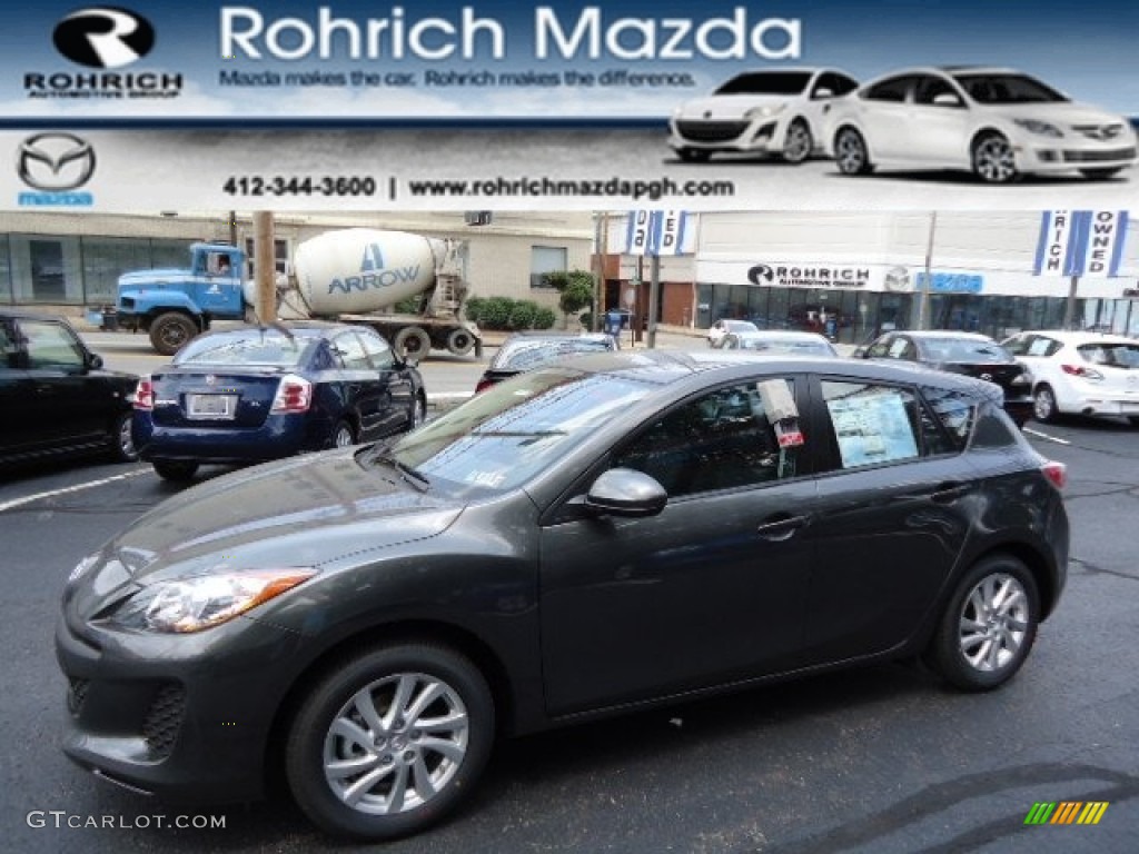 2012 MAZDA3 i Touring 5 Door - Graphite Mica / Black photo #1