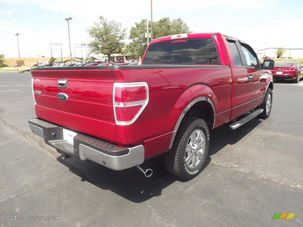 2010 F150 XLT SuperCab - Red Candy Metallic / Tan photo #5