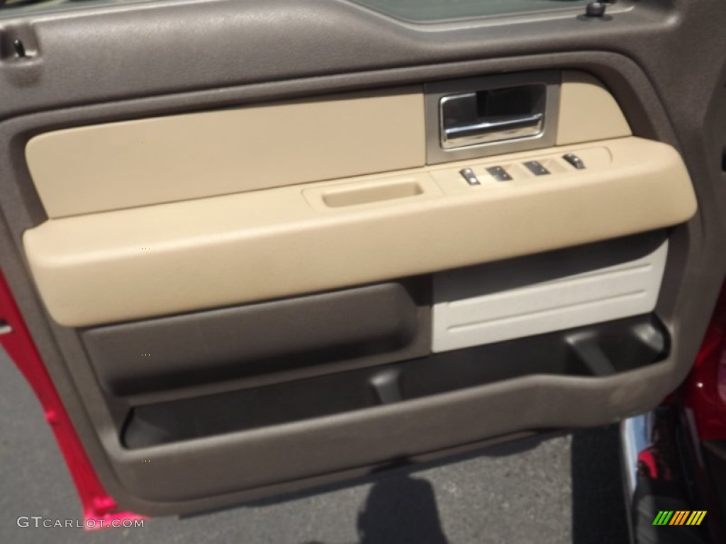 2010 F150 XLT SuperCab - Red Candy Metallic / Tan photo #12