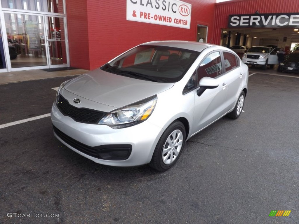 2013 Rio LX Sedan - Bright Silver / Black photo #1