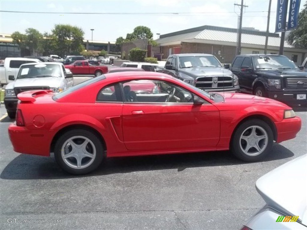 2001 Mustang V6 Coupe - Performance Red / Medium Parchment photo #2