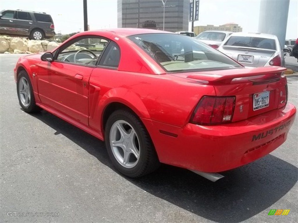 2001 Mustang V6 Coupe - Performance Red / Medium Parchment photo #5