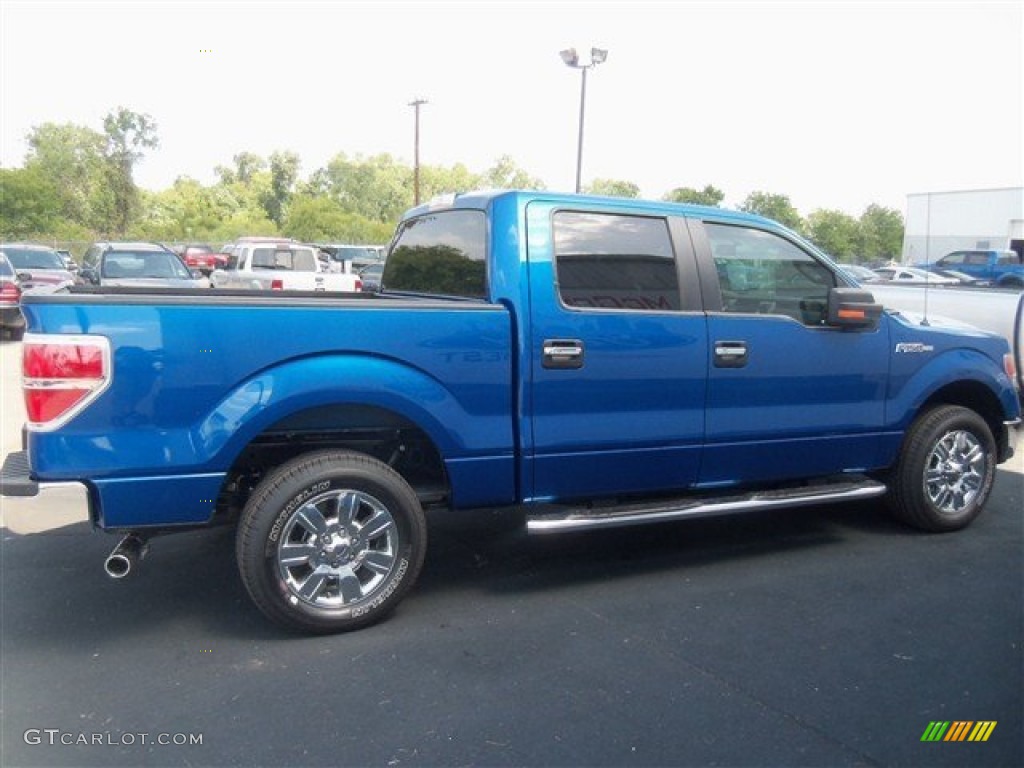 2012 F150 XLT SuperCrew - Blue Flame Metallic / Steel Gray photo #6