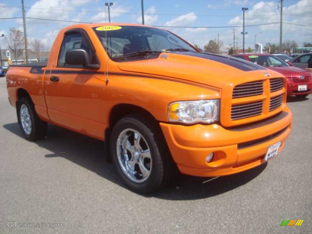 2005 Ram 1500 GTXtreme Regular Cab - Custom Orange / Dark Slate Gray/Orange photo #7