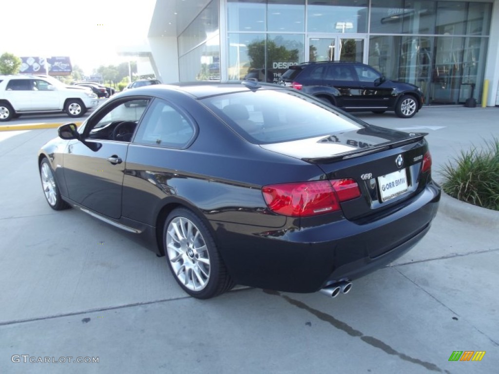 2012 3 Series 328i Coupe - Black Sapphire Metallic / Saddle Brown photo #4