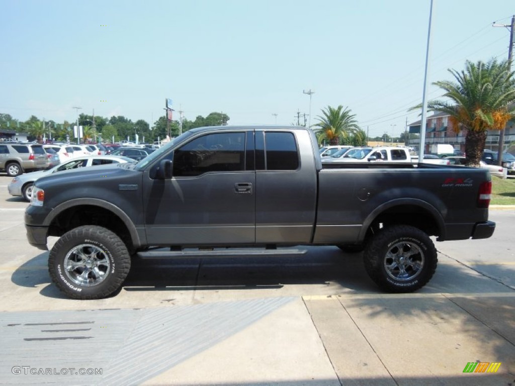 2004 F150 FX4 SuperCab 4x4 - Dark Shadow Grey Metallic / Black/Medium Flint photo #3