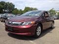 Crimson Pearl - Civic LX Sedan Photo No. 6