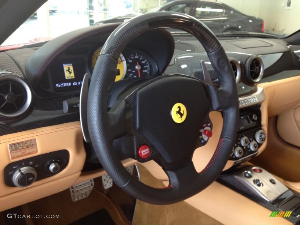 2009 Ferrari 599 GTB Fiorano Standard 599 GTB Fiorano Model Beige Steering Wheel Photo #68110811