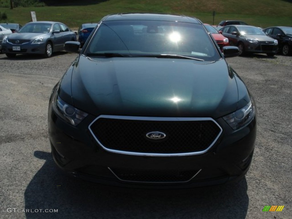 2013 Taurus SHO AWD - Green Gem Metallic / SHO Charcoal Black/Mayan Gray Miko Suede photo #3