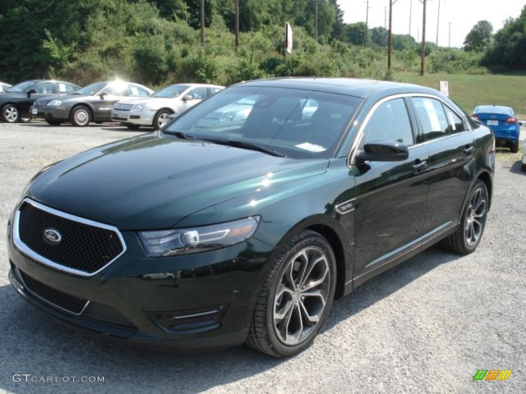 2013 Taurus SHO AWD - Green Gem Metallic / SHO Charcoal Black/Mayan Gray Miko Suede photo #4