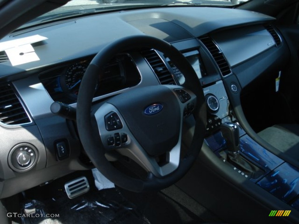 2013 Taurus SHO AWD - Green Gem Metallic / SHO Charcoal Black/Mayan Gray Miko Suede photo #10