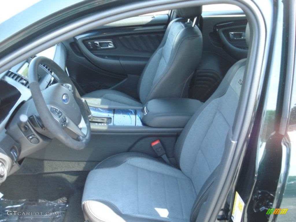 SHO Charcoal Black/Mayan Gray Miko Suede Interior 2013 Ford Taurus SHO AWD Photo #68113262