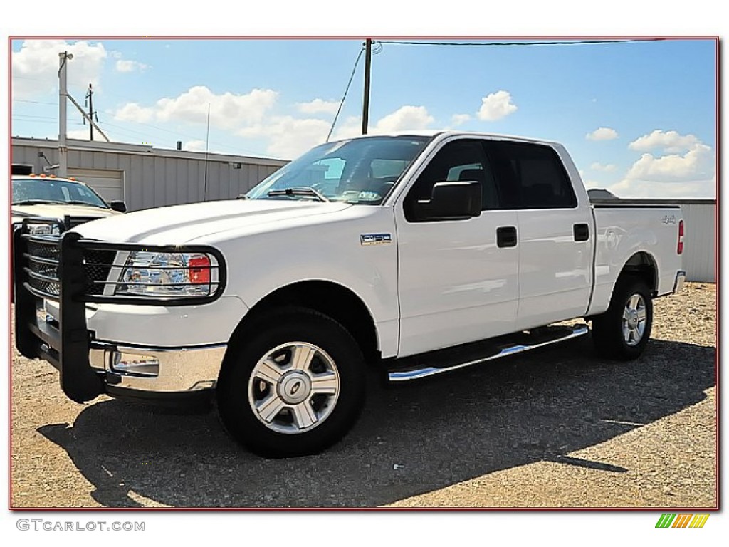 2004 F150 XLT SuperCrew 4x4 - Oxford White / Medium/Dark Flint photo #1