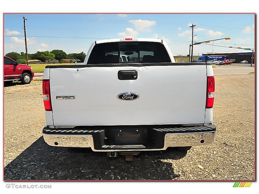 2004 F150 XLT SuperCrew 4x4 - Oxford White / Medium/Dark Flint photo #9