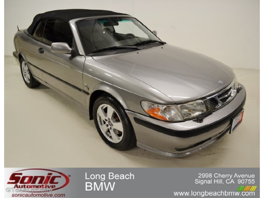 2003 9-3 SE Convertible - Steel Grey Metallic / Charcoal Grey photo #1