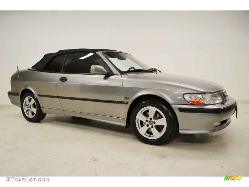 2003 9-3 SE Convertible - Steel Grey Metallic / Charcoal Grey photo #2