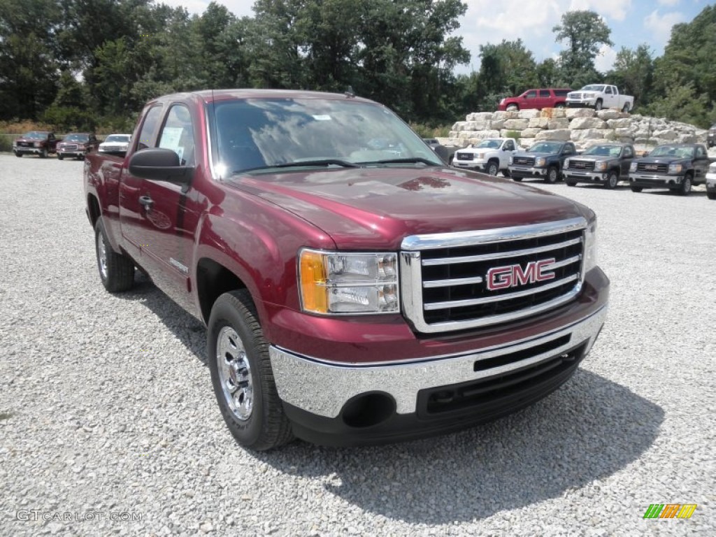 2013 Sierra 1500 SL Extended Cab 4x4 - Sonoma Red Metallic / Ebony photo #2