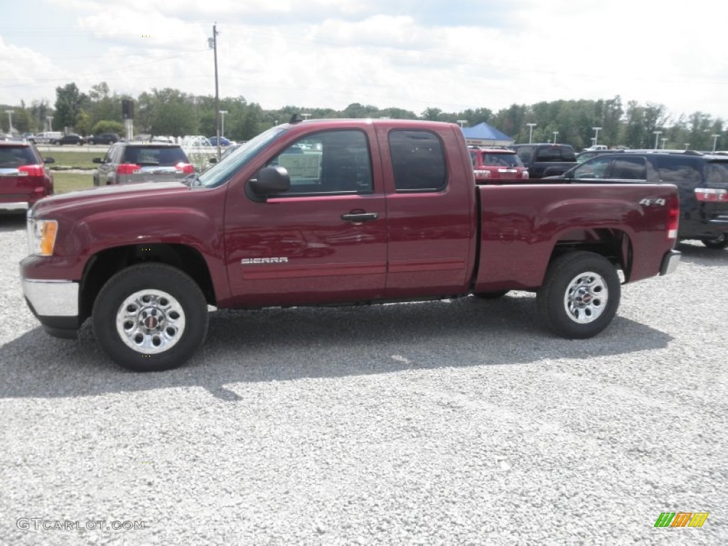 2013 Sierra 1500 SL Extended Cab 4x4 - Sonoma Red Metallic / Ebony photo #4