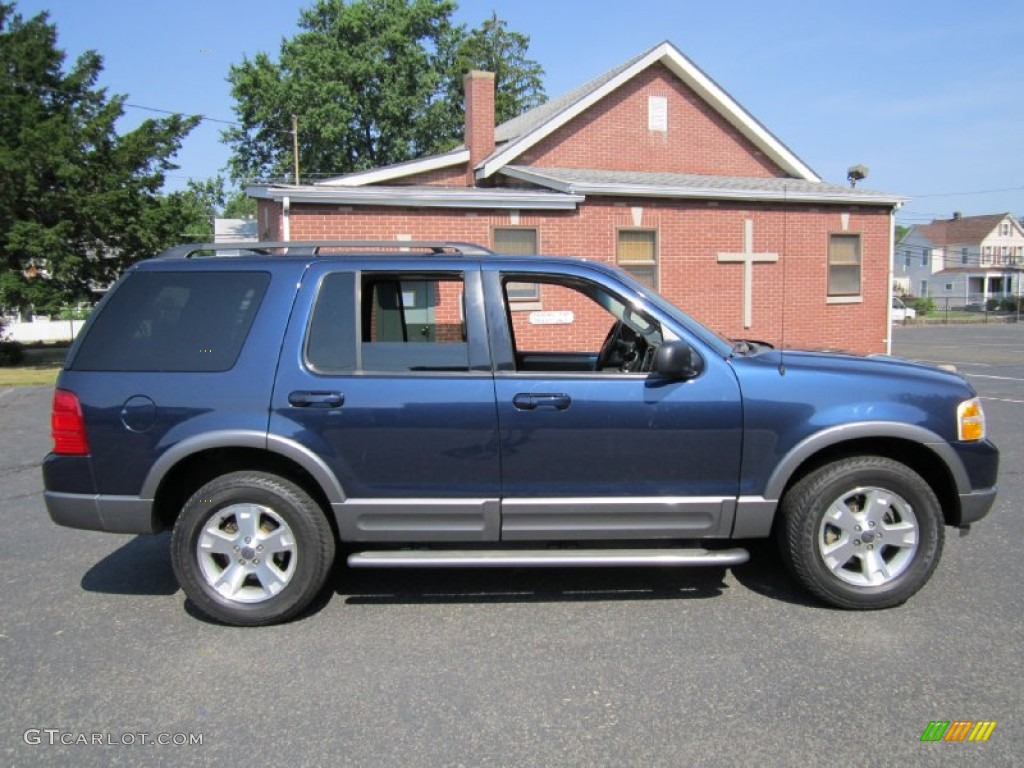 2003 Explorer XLT AWD - True Blue Metallic / Graphite Grey photo #9